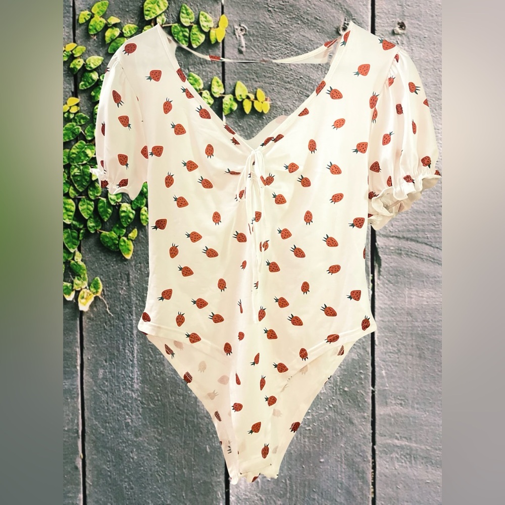 Strawberry Print One Piece